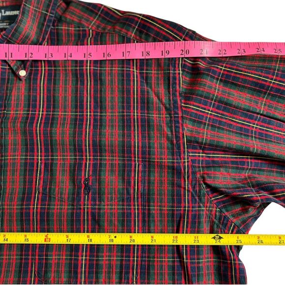 Ralph Lauren Plaid 100% Cotton Big Shirt Men's Medium - Picture 4 of 8